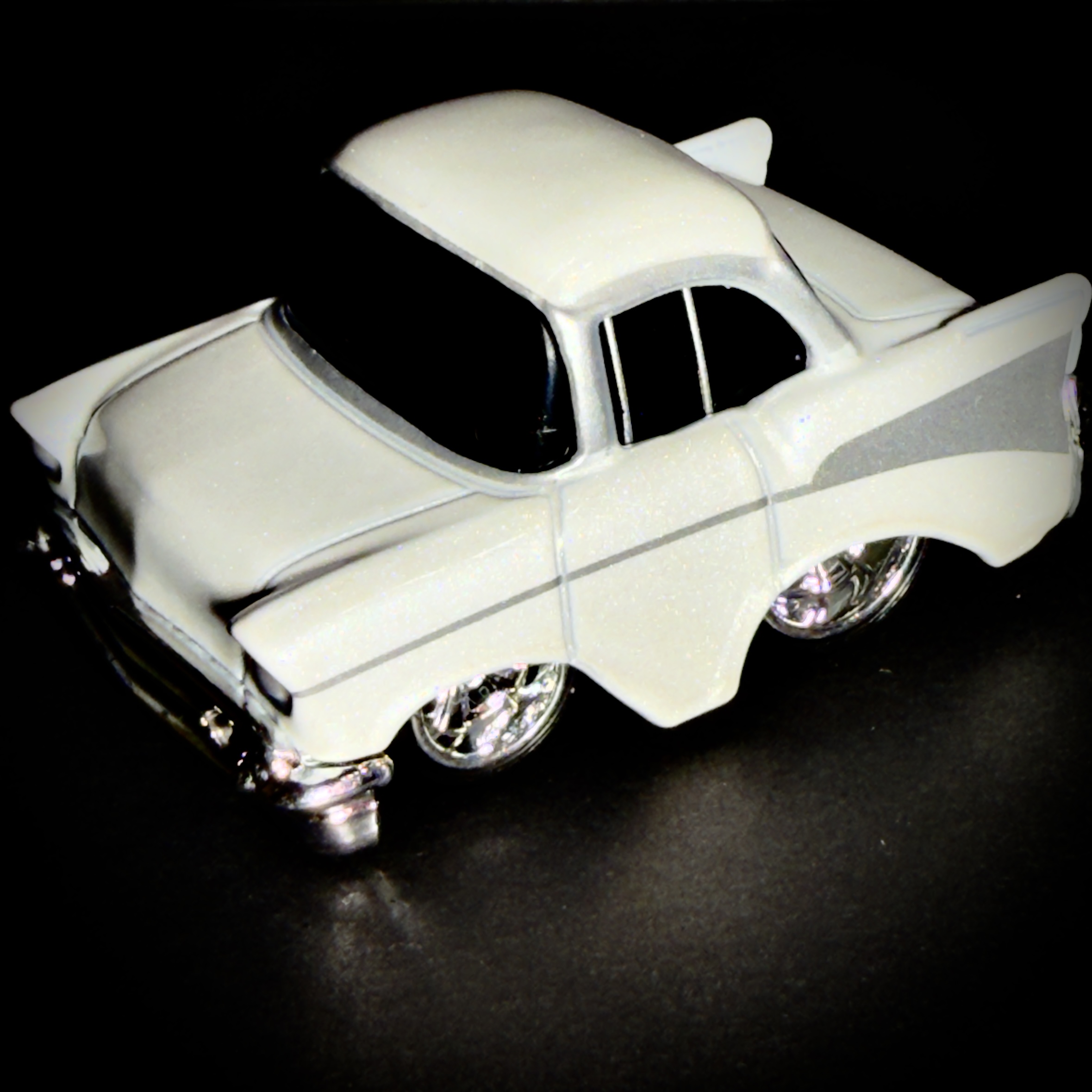 White 1957 Chevy Bel Air